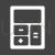 Calculator Glyph Inverted Icon - IconBunny