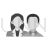 Agents and clients Greyscale Icon - IconBunny