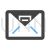 Inbox Blue Black Icon - IconBunny