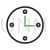 Clock Line Green Black Icon - IconBunny