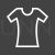 Ladies Shirt Line Inverted Icon - IconBunny