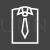 Shirt and Tie Line Inverted Icon - IconBunny