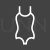 Swimming Vest Line Inverted Icon - IconBunny