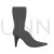 Long Boots Greyscale Icon - IconBunny