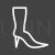 Long Boots Line Inverted Icon - IconBunny