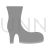 Boots with Heels Greyscale Icon - IconBunny