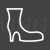 Boots with Heels Line Inverted Icon - IconBunny