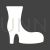 Boots with Heels Glyph Inverted Icon - IconBunny