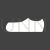 Casual Shoes Glyph Inverted Icon - IconBunny