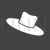 Hat V Glyph Inverted Icon - IconBunny
