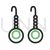 Earrings Line Green Black Icon - IconBunny