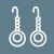 Earrings Line Multicolor B/G Icon - IconBunny
