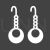 Earrings Glyph Inverted Icon - IconBunny