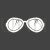 Sunglasses Glyph Inverted Icon - IconBunny
