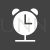 Alarm Clock Glyph Inverted Icon - IconBunny