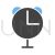 Alarm Clock Blue Black Icon - IconBunny