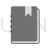 NoteBook Greyscale Icon - IconBunny