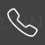 Phone Line Inverted Icon - IconBunny