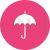 Umbrella Flat Round Icon - IconBunny