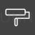 Paint Roller Line Inverted Icon - IconBunny