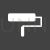 Paint Roller Glyph Inverted Icon - IconBunny