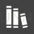 Books Glyph Inverted Icon - IconBunny