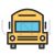 School bus Line Filled Icon - IconBunny