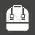 School bag Glyph Inverted Icon - IconBunny