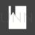 Bookmarked Document Glyph Inverted Icon - IconBunny