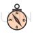 Compass Line Filled Icon - IconBunny