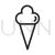 Cone icecream Line Icon - IconBunny