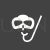 Snorkel Glyph Inverted Icon - IconBunny
