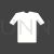 Shirt Glyph Inverted Icon - IconBunny
