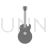 Guitar Greyscale Icon - IconBunny