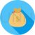 Money Bag III Flat Shadowed Icon - IconBunny