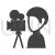 Camera Man Glyph Icon - IconBunny