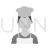 Chef Male Greyscale Icon - IconBunny