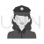 Police Woman Greyscale Icon - IconBunny