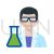 Scientist Flat Multicolor Icon - IconBunny