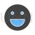 Laughing Blue Black Icon - IconBunny