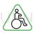 Handicapped zone Line Green Black Icon - IconBunny
