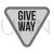 Give Way Greyscale Icon - IconBunny