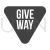 Give Way Glyph Icon - IconBunny