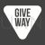 Give Way Glyph Inverted Icon - IconBunny