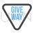 Give Way Blue Black Icon - IconBunny