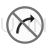 No right turn Greyscale Icon - IconBunny
