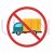 No truck sign Flat Multicolor Icon - IconBunny