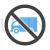 No truck sign Blue Black Icon - IconBunny