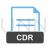 CDR Blue Black Icon - IconBunny