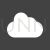 Cloud Glyph Inverted Icon - IconBunny